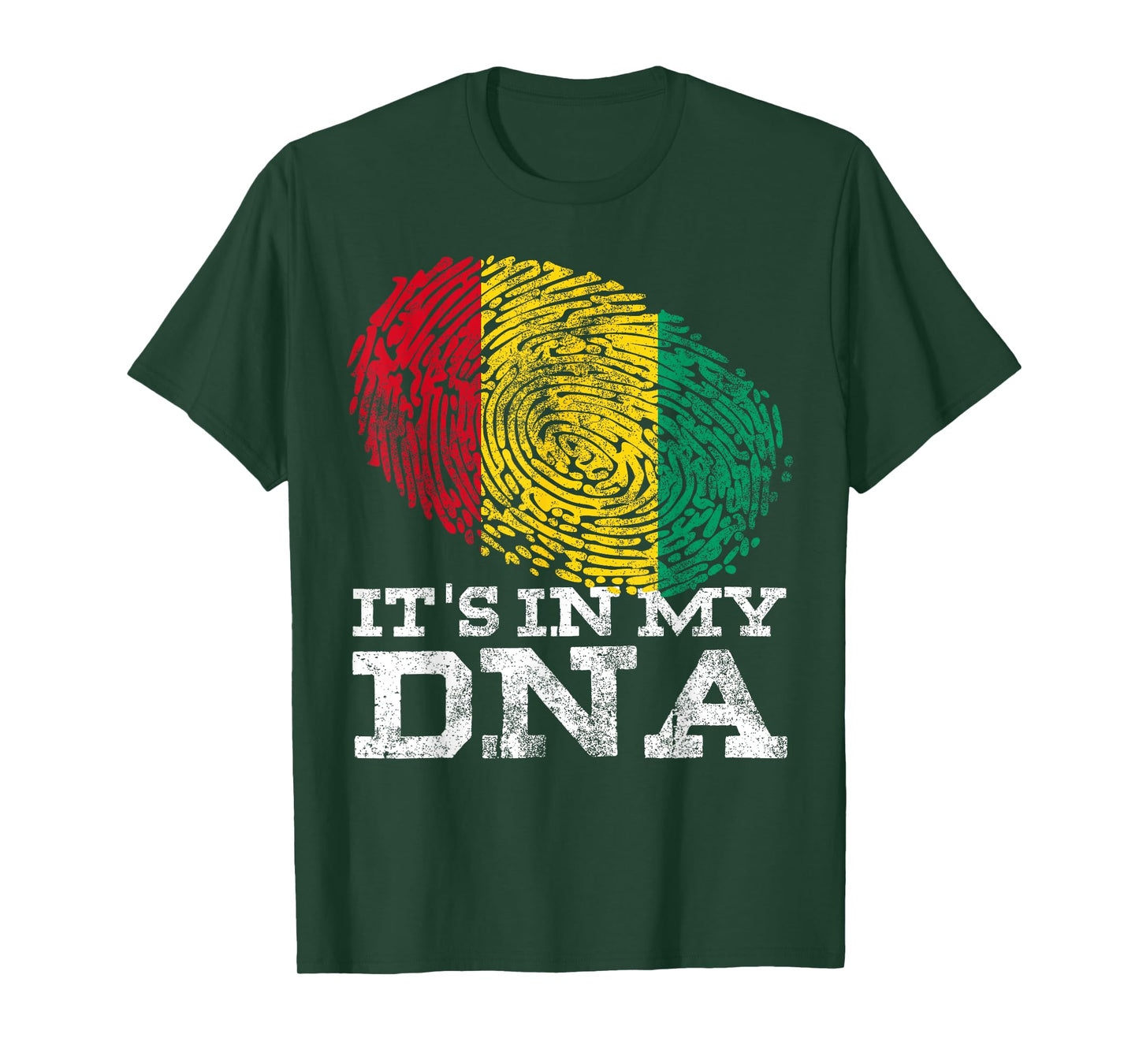 It's In My DNA Guinean Gifts Proud Afro Guinea-Conakry Flag T-Shirt