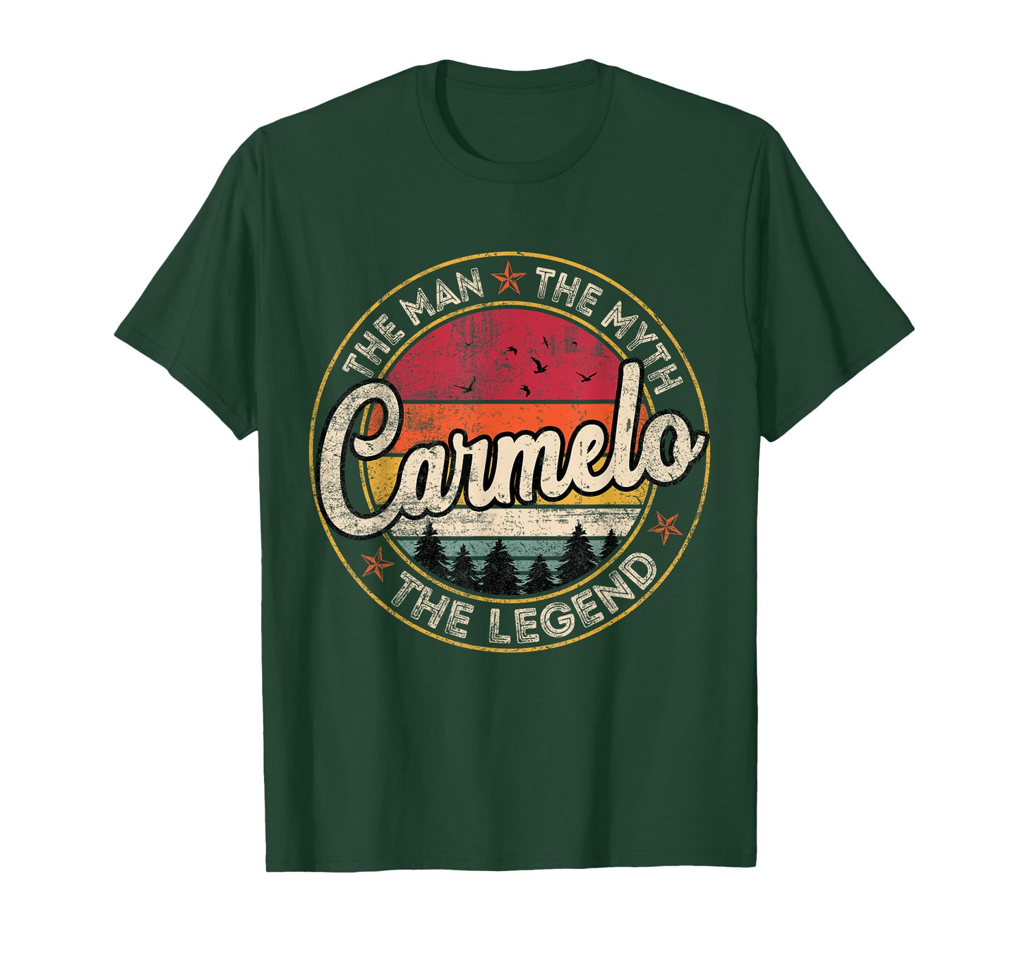 Carmelo The Man The Myth The Legend Personalized Name T-Shirt