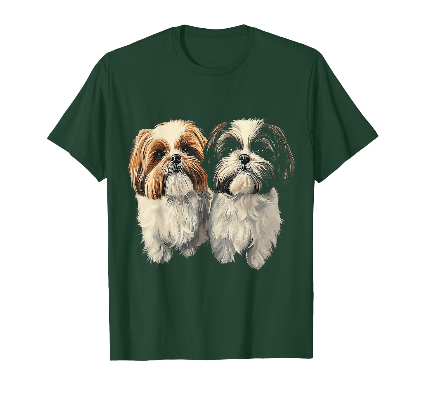 Shih Tzu Dog Motif Pet Artwork Shih Tzu T-Shirt for Men Women Kids