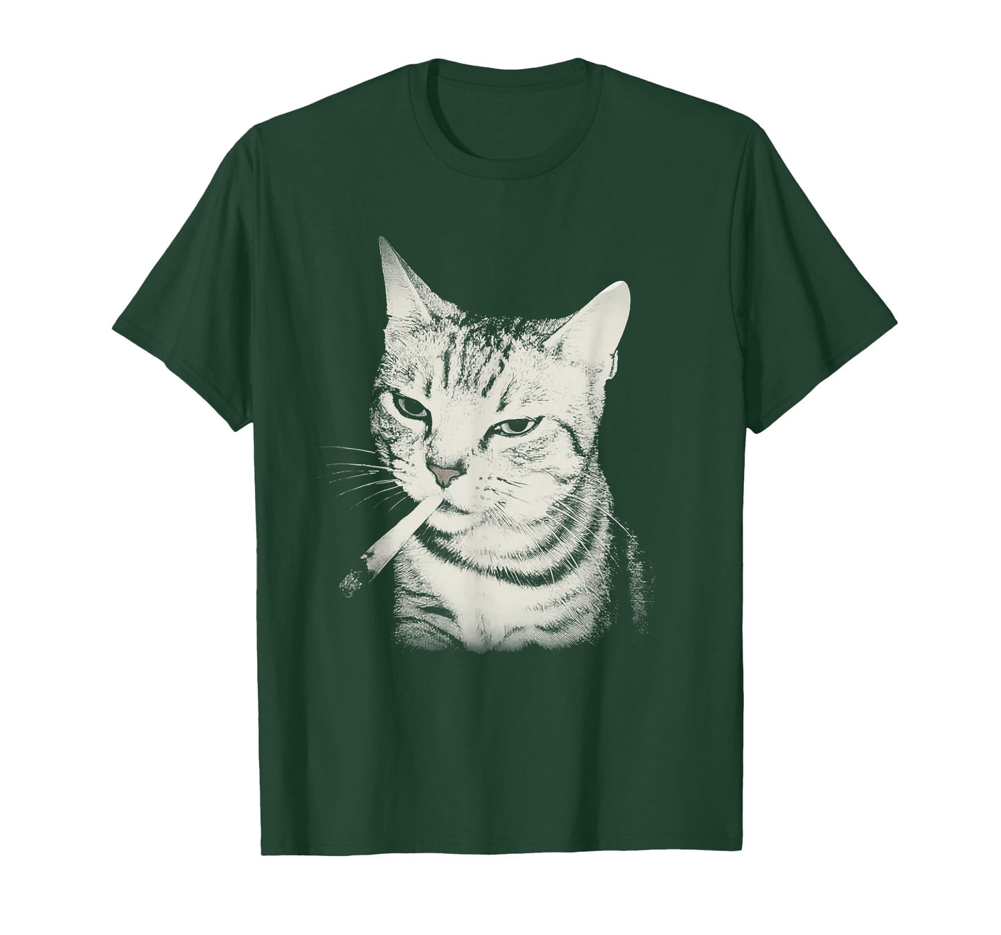 Smoking Cat Cigarette Kitten Funny Meme Stupid Brainrot T-Shirt