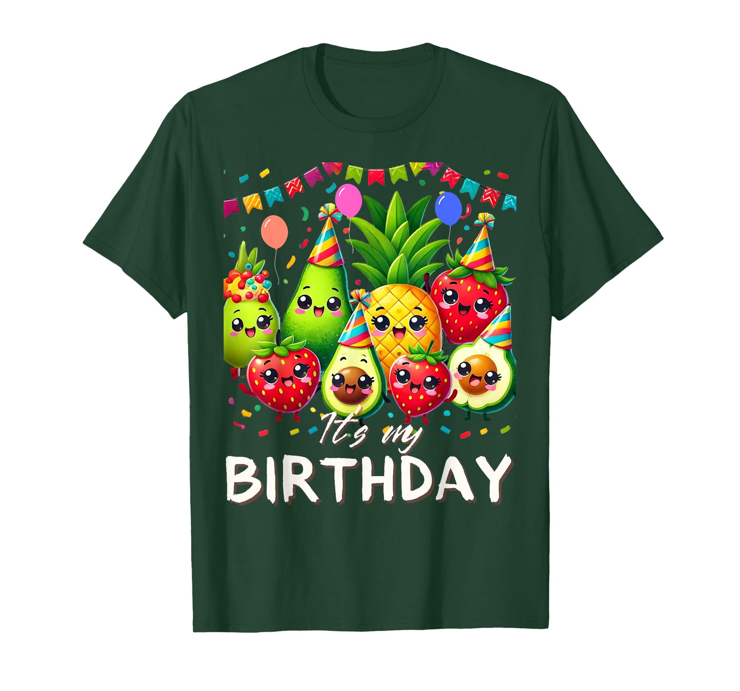 My Birthday Toddler Kids Birthday Boy Girl Funny Fruit T-Shirt