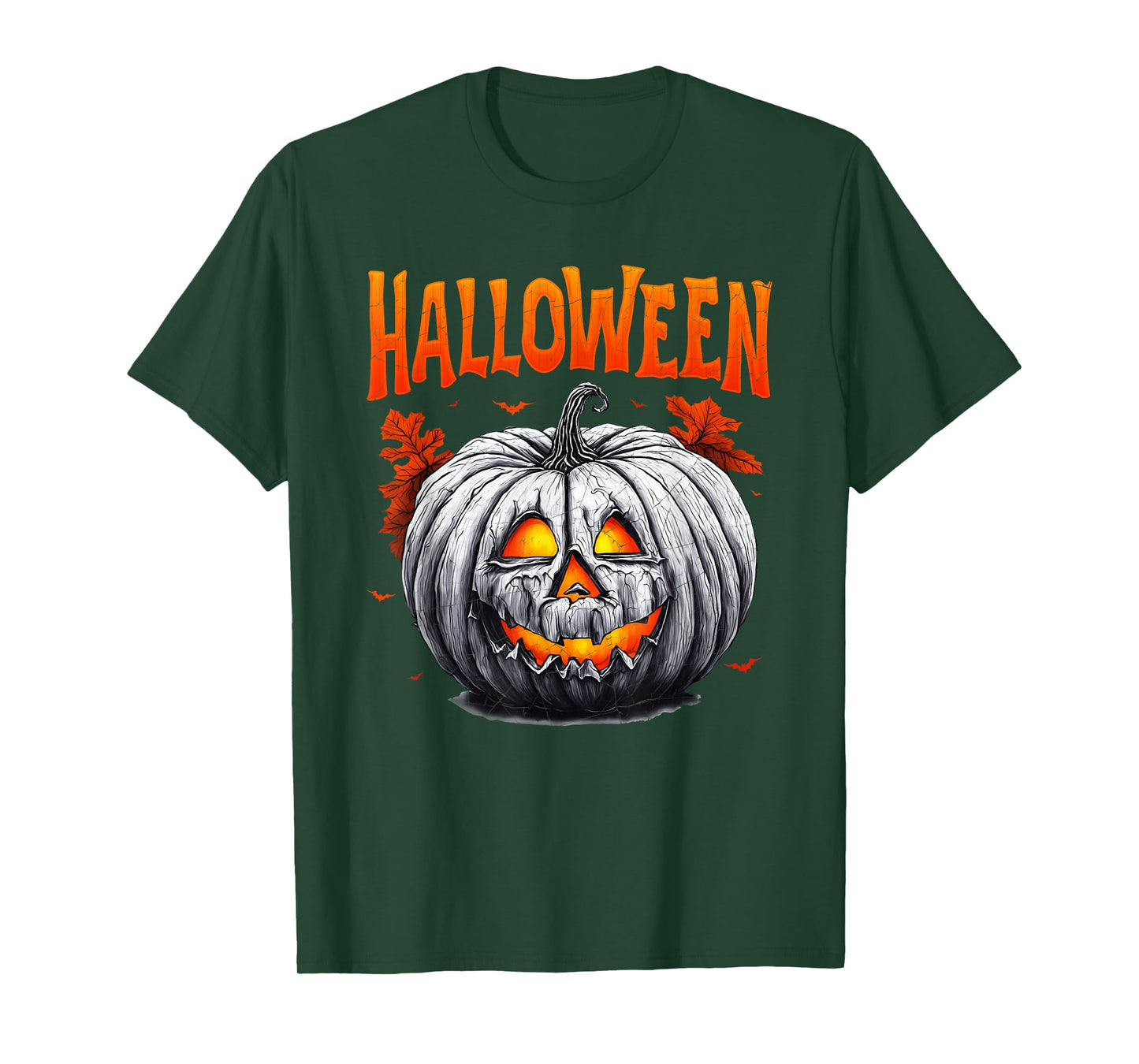 Funny Jack O Lantern Face Pumpkin Halloween Costume Men Boys T-Shirt