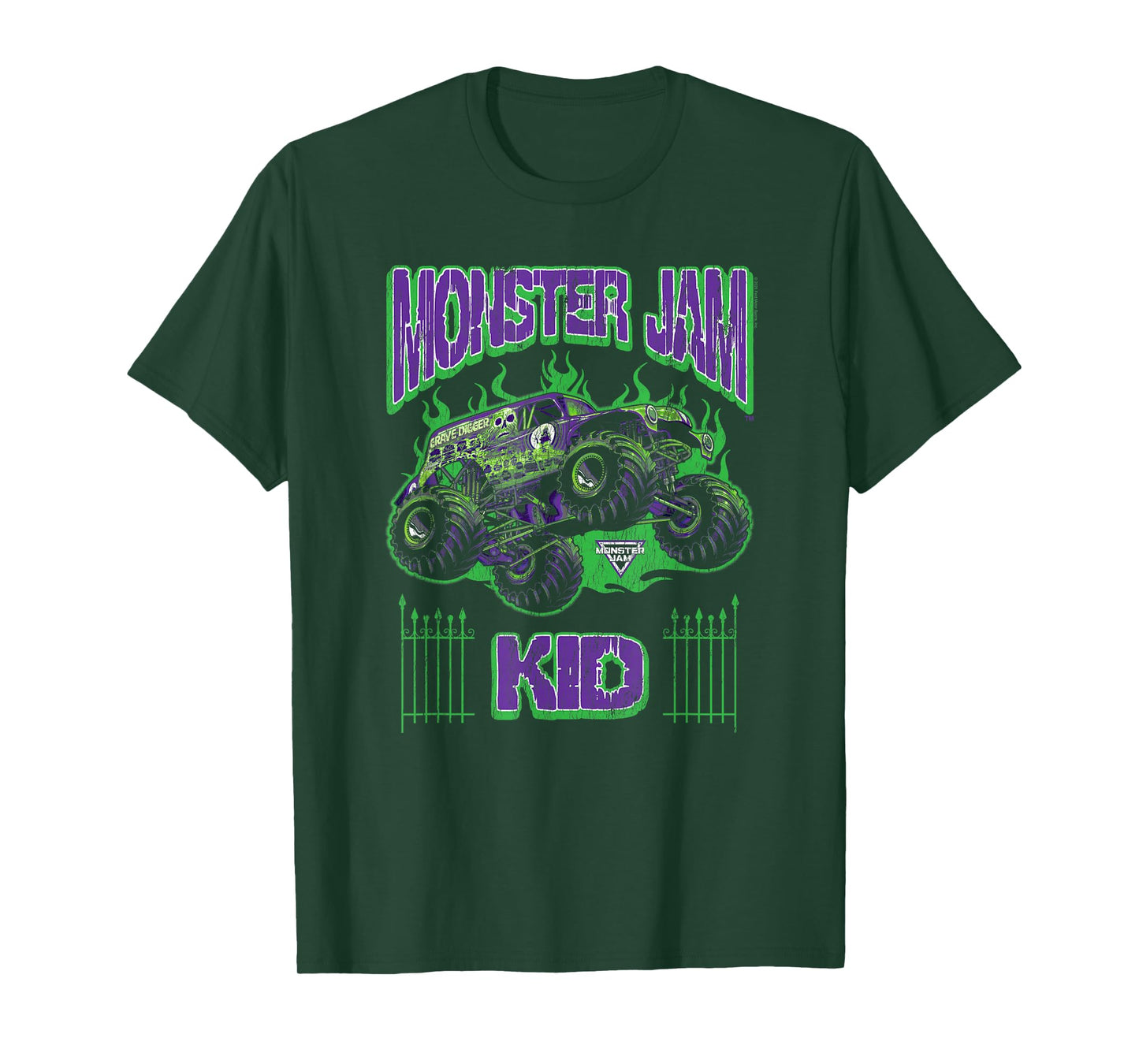 Monster Jam Grave Digger Kid Family Motorsports T-Shirt