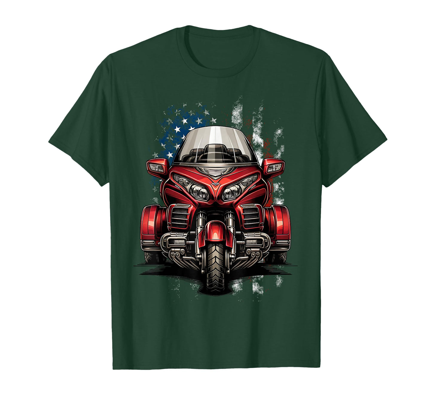 Motorcycle Trike American Patriotic MotorTrike US Flag Trike T-Shirt