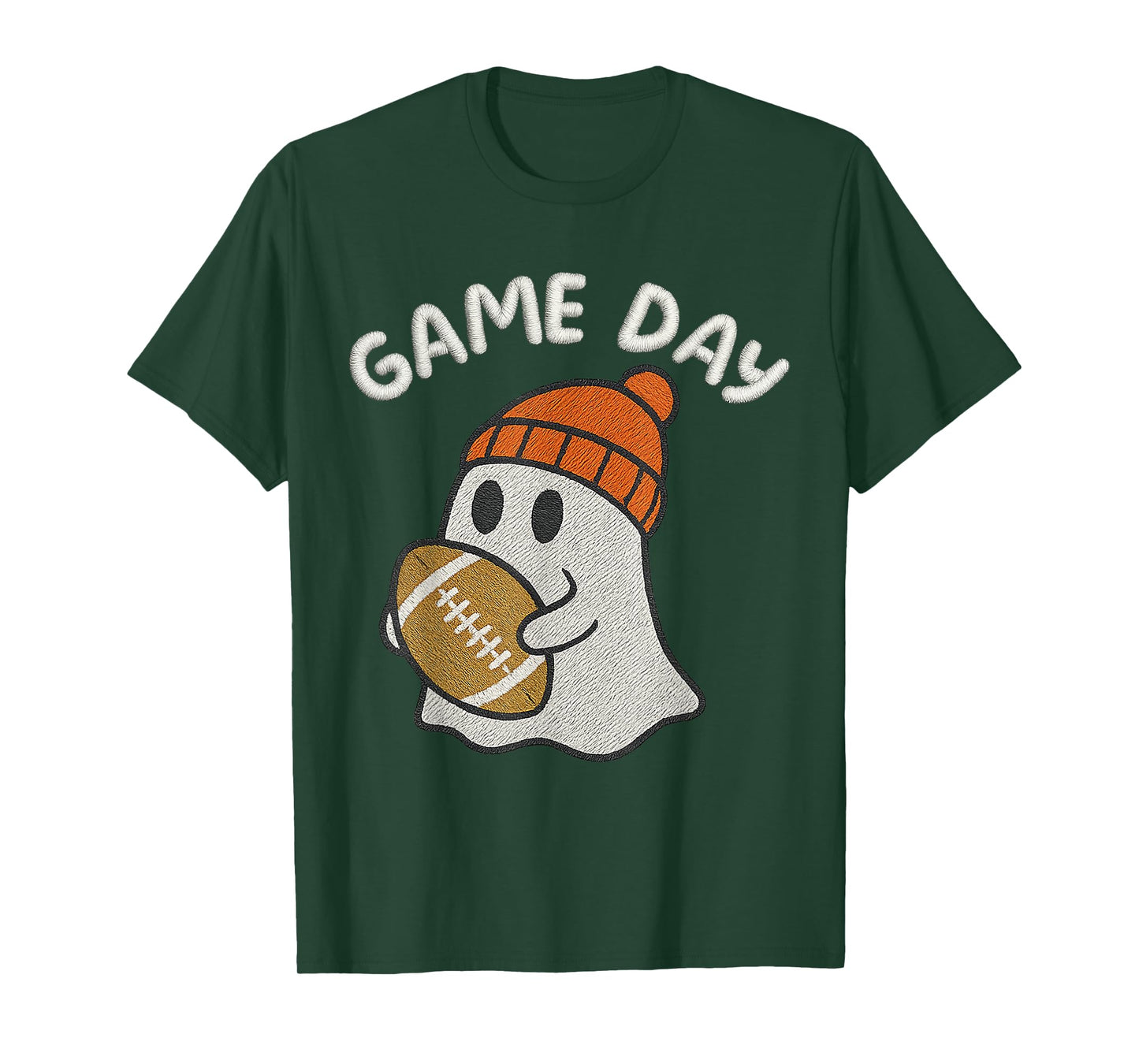 Football Game Day Ghost Halloween Outfit Gifts Family Party T-Shirt