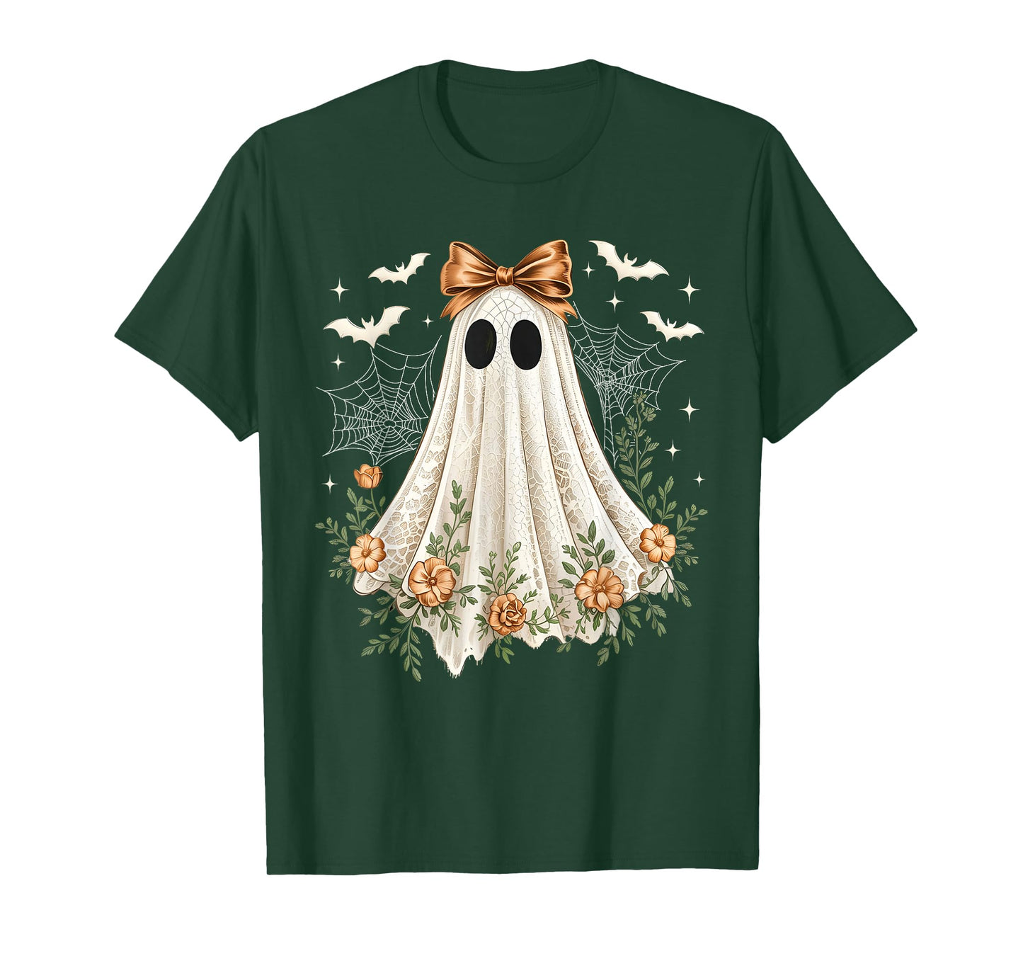 Halloween Coquette Lace Ghost Boo Boojee Spooky Season T-Shirt