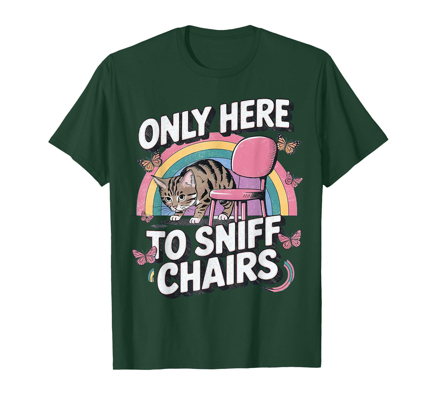 Funny Embarrassing Inappropriate Only Here to Sniff Chair T-Shirt