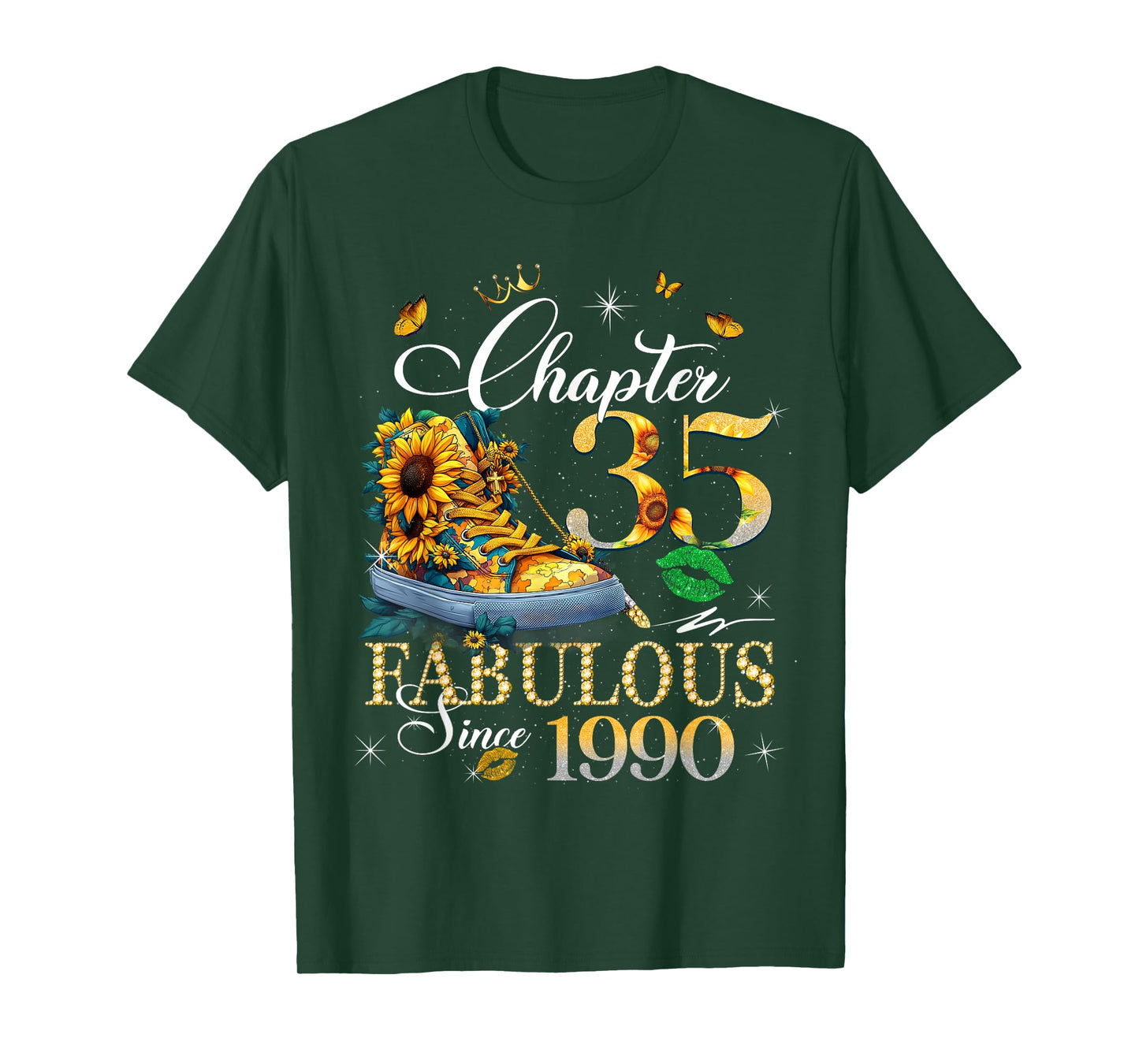 Womens Chapter 35 Fabulous Since 1990 35 years old Birthday T-Shirt