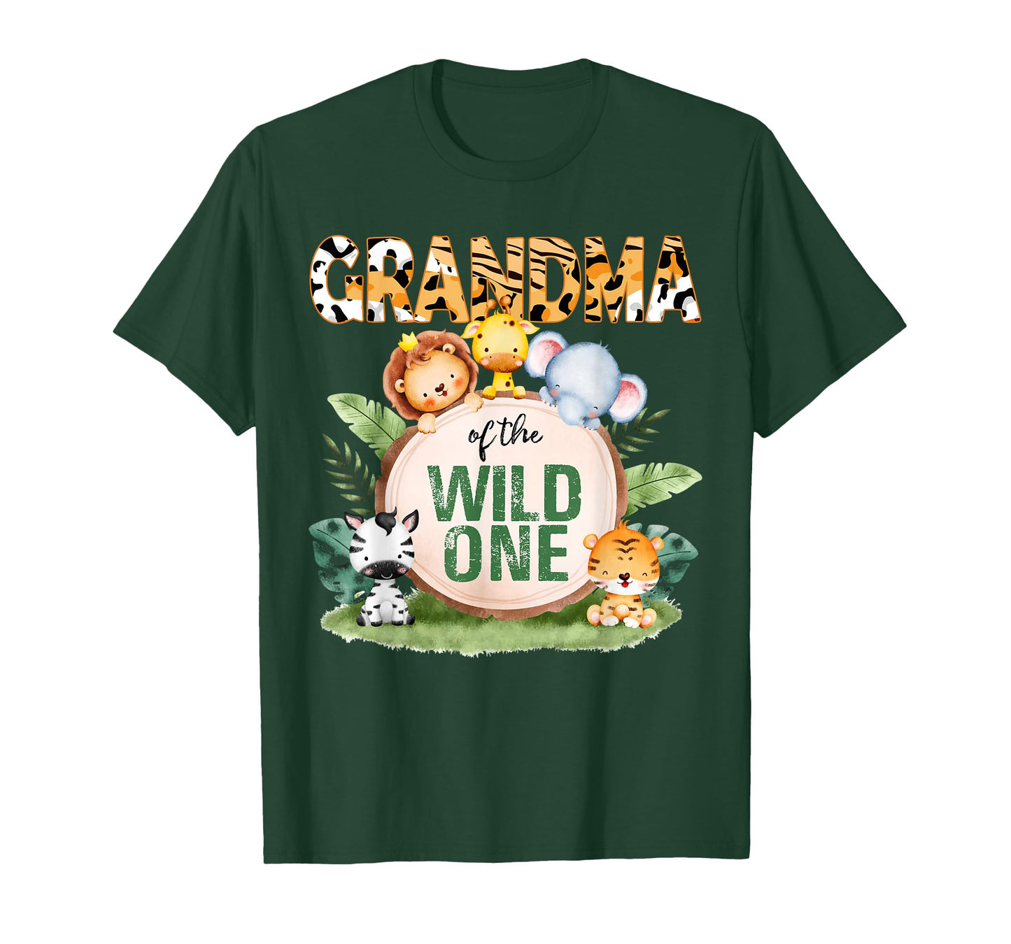 Grandma Of The Wild One 1st Birthday Safari Family Matching T-Shirt