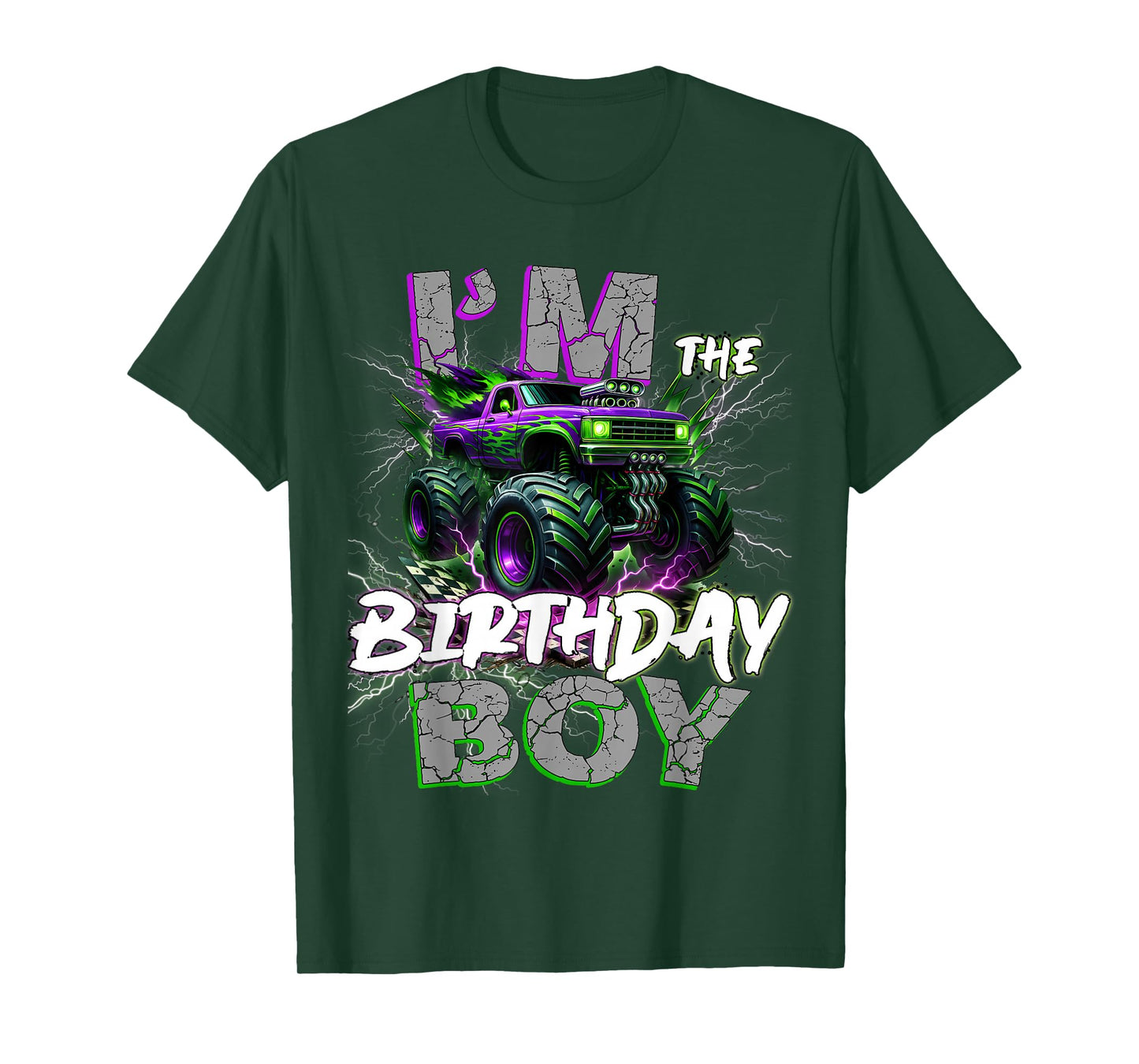Im The Birthday Monster Truck Group Family Matching Party T-Shirt