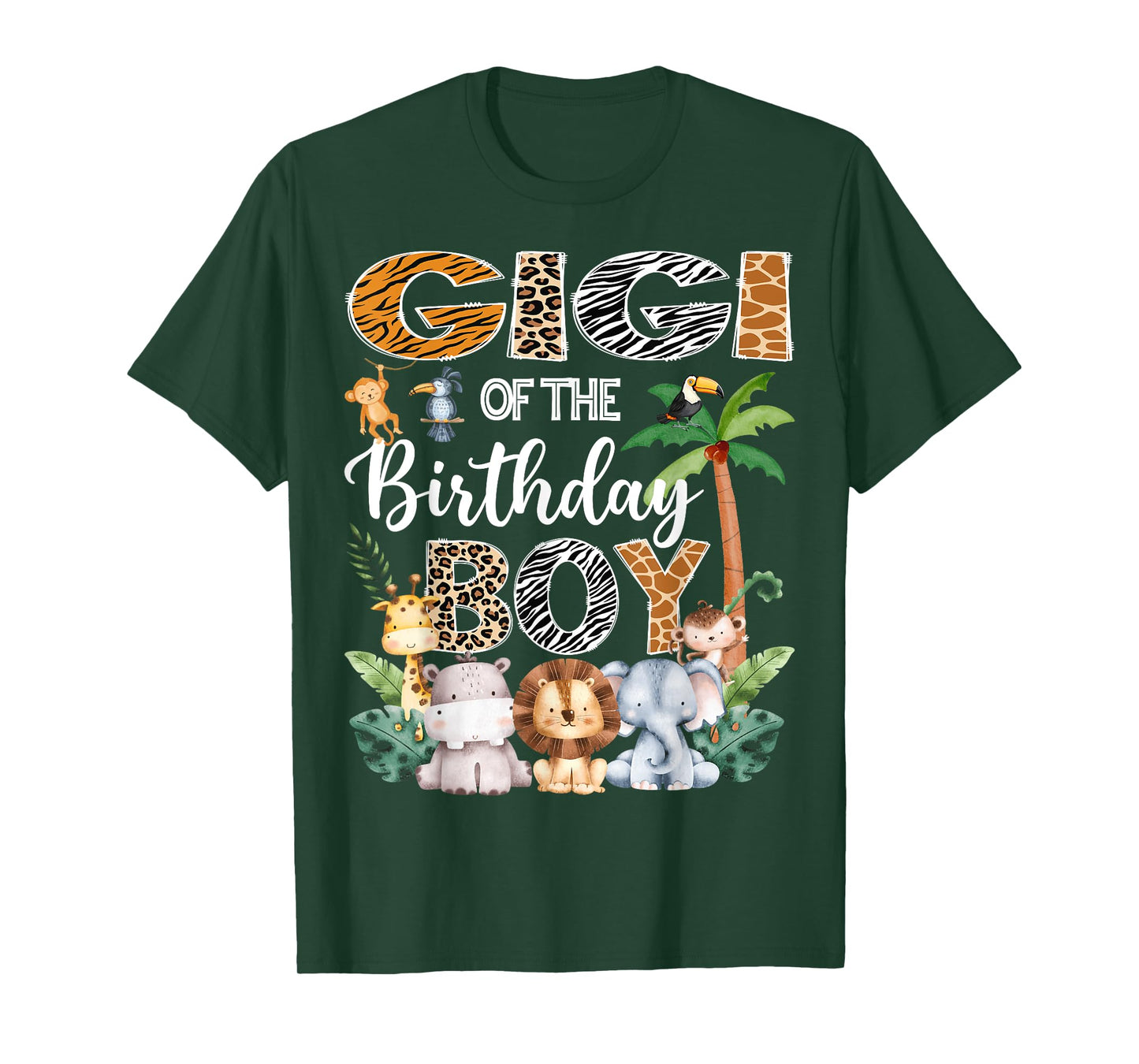 Gigi Of The Birthday Boy Safari Jungle Bday Party T-Shirt