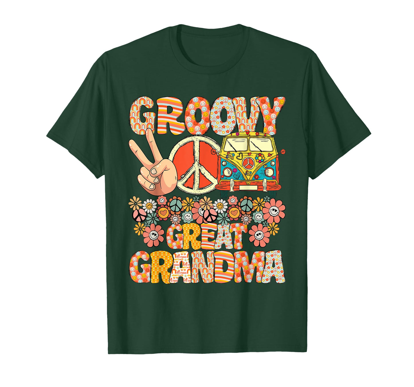 Groovy Great Grandma Retro Matching Family Baby Shower T-Shirt