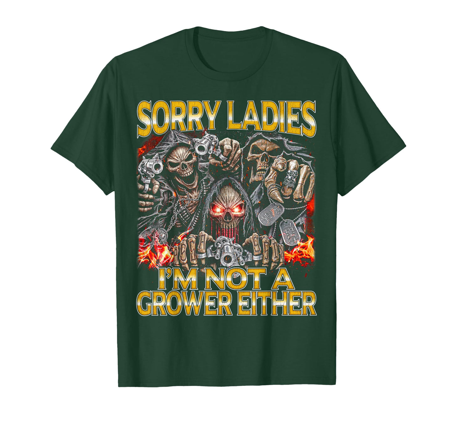 Sorry Not A Grower Edgy Skeleton Bootleg Hard Skeleton Meme T-Shirt
