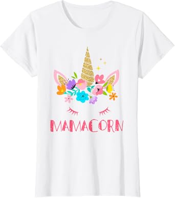 Funny Mamacorn Unicorn Costume Mom Mother's Day T-Shirt T-Shirt