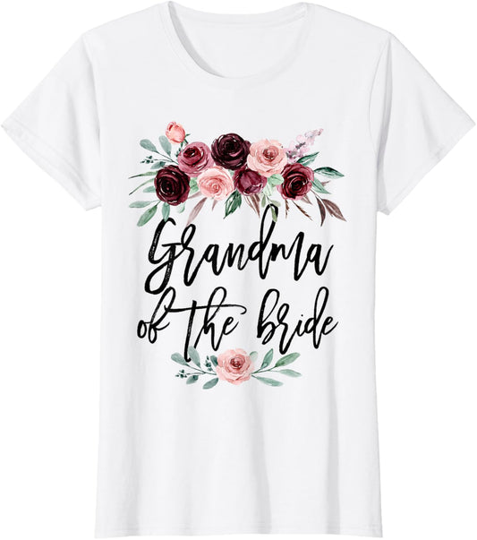 Grandma of the Bride Wedding Shower Bridal Team Grandmother T-Shirt