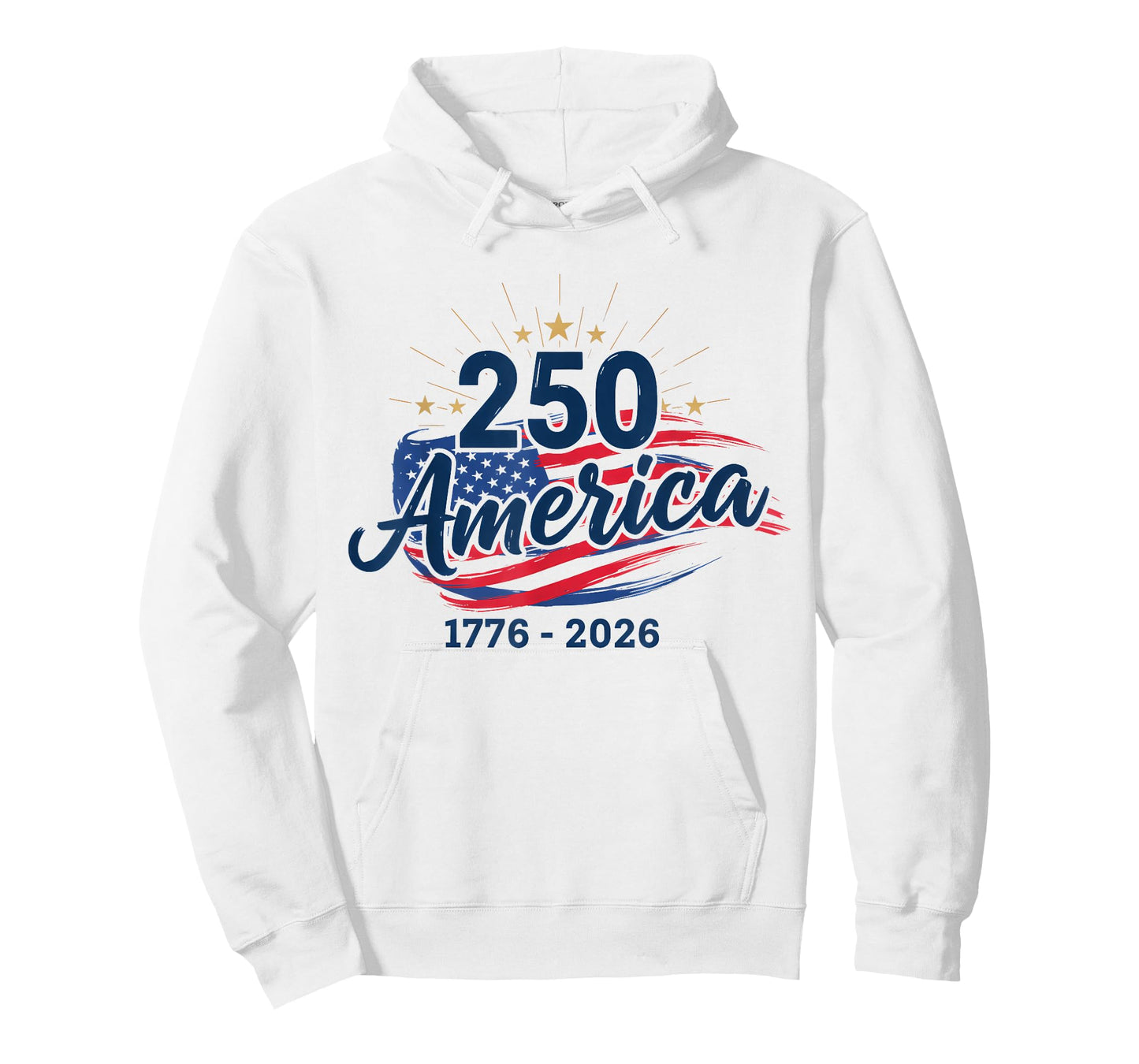 Retro 250 Years American 1776 2026 250th USA Years Men Women T-Shirt - Hoodie | White