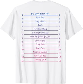 Long Natural Hair Tracking, Funny Length Check Hair T-Shirt