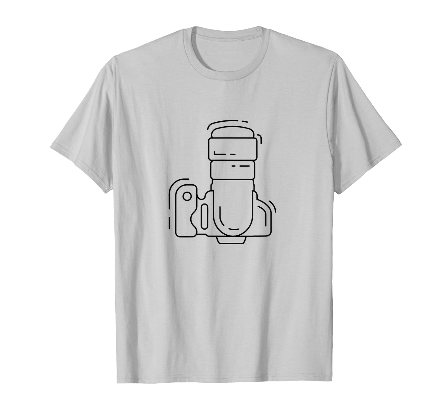 Photography Lover's Line Art DSLR Camera - Photographer T-Shirt