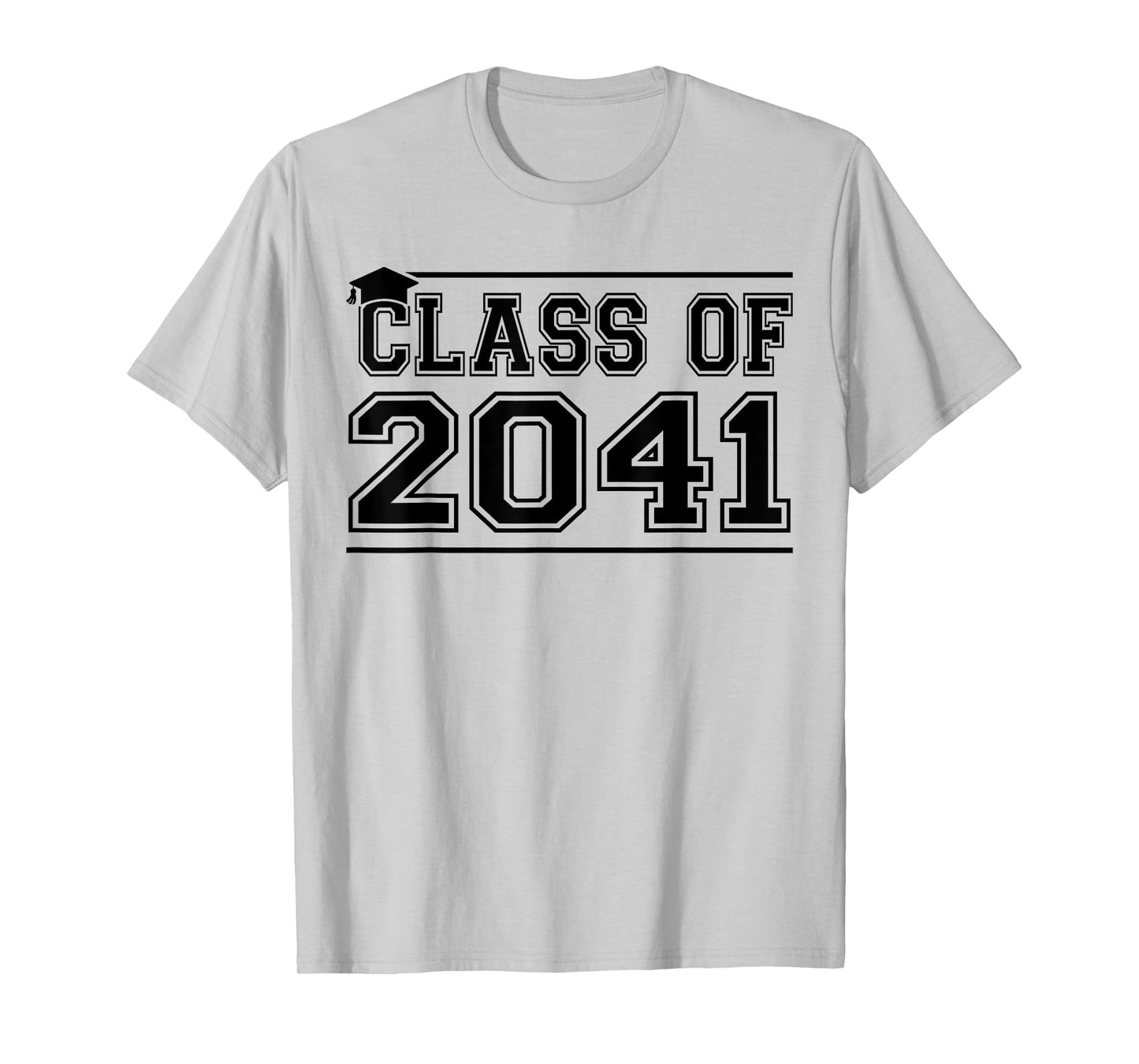 Class of 2041 Grow With Me Handprints On Back K to 12 Grade T-Shirt