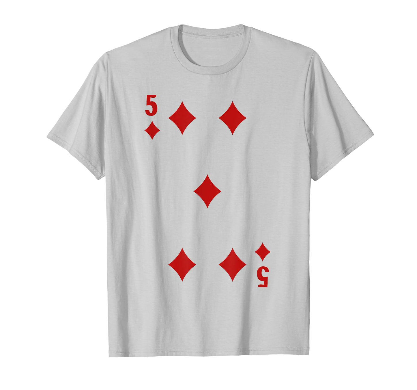 5 of Diamonds Playing Cards Halloween Costume Group Matching T-Shirt