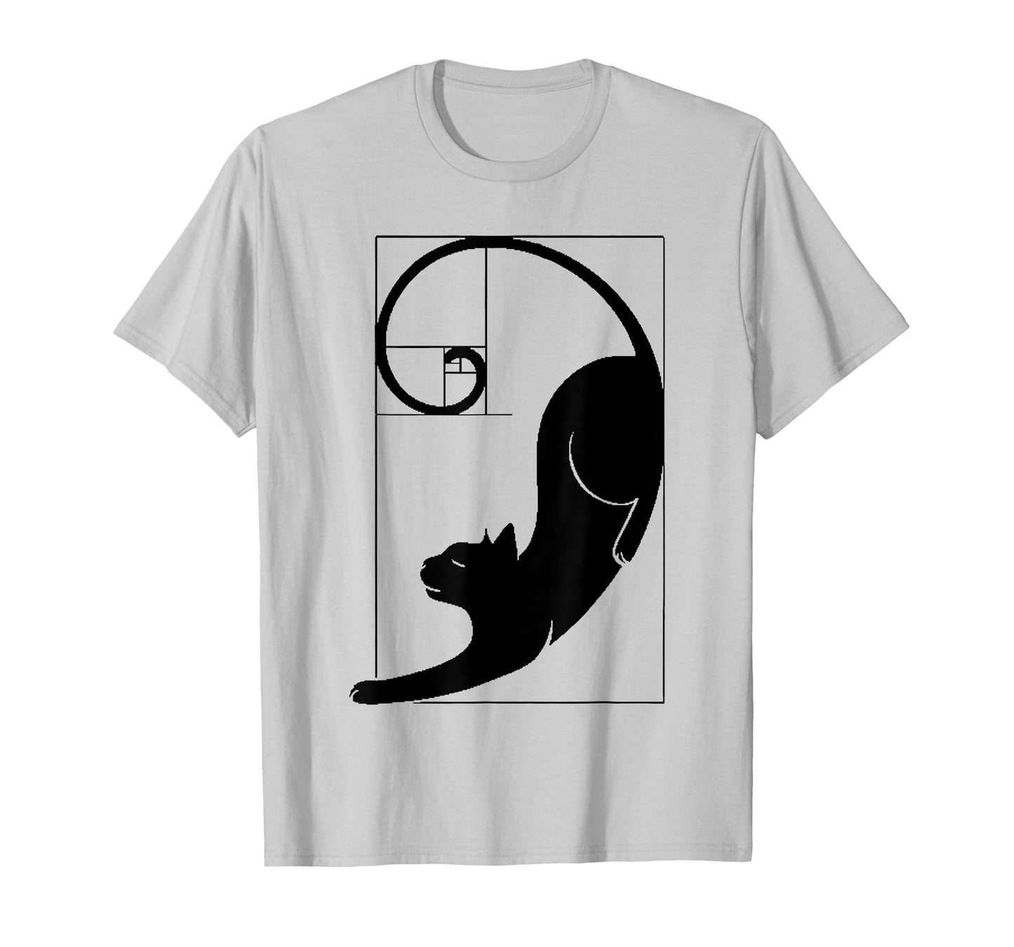 Fibonacci Cat The Golden Ratio Print T-Shirt