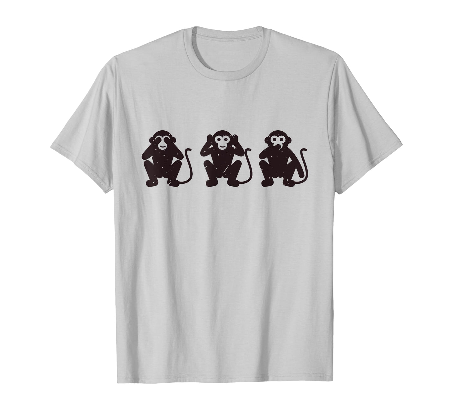 3 Three Monkeys Hear Nothing See Say Three Wise Monkeys T-Shirt
