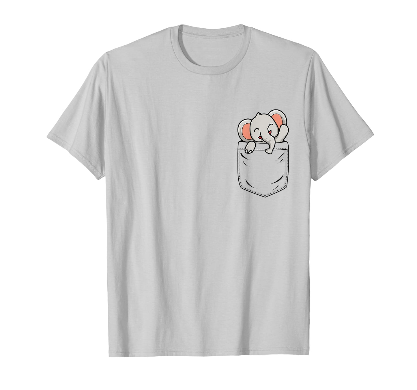Elephant Lovers Cute Funny Elephant In Pocket T-Shirt