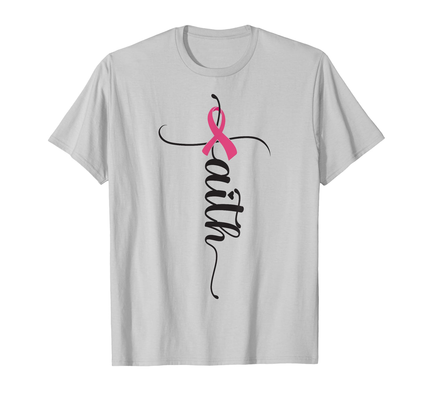 Breast Cancer Faith Breast Cancer Awareness Pink Ribbon T-Shirt