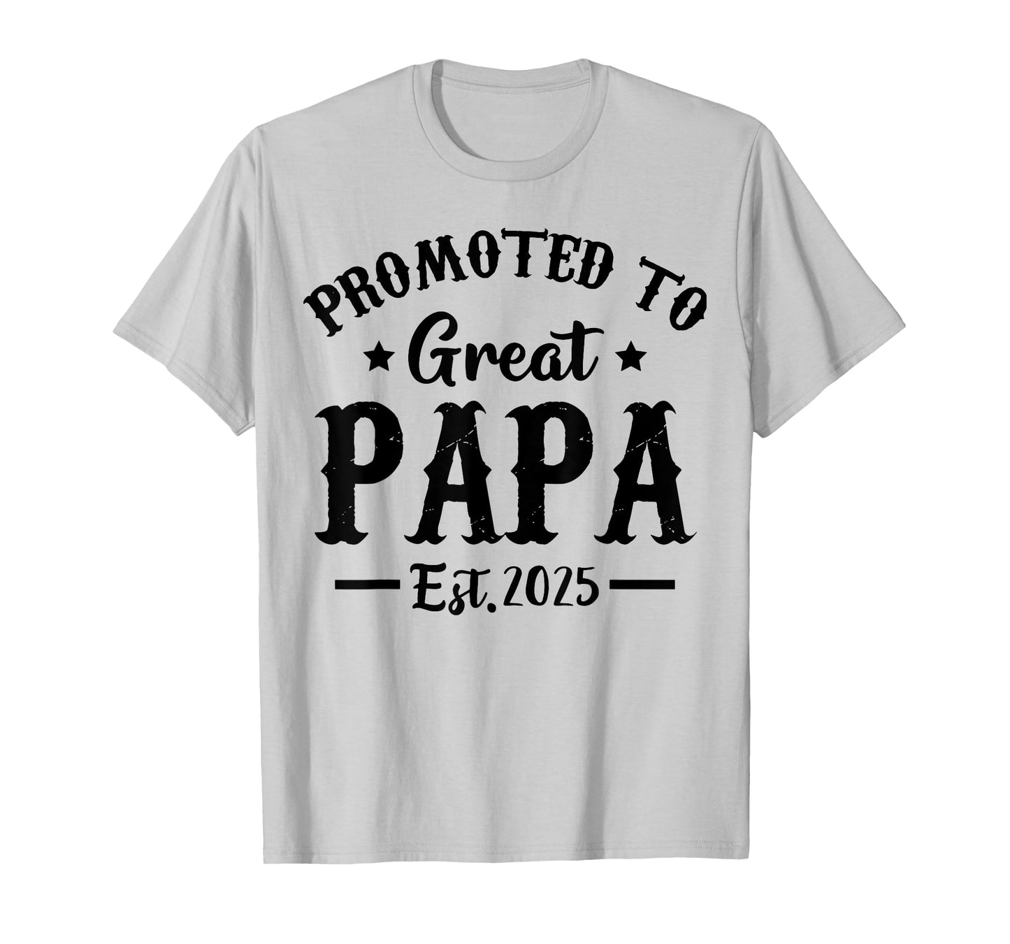 Promoted To Great Papa Est 2025 Dad T-Shirt