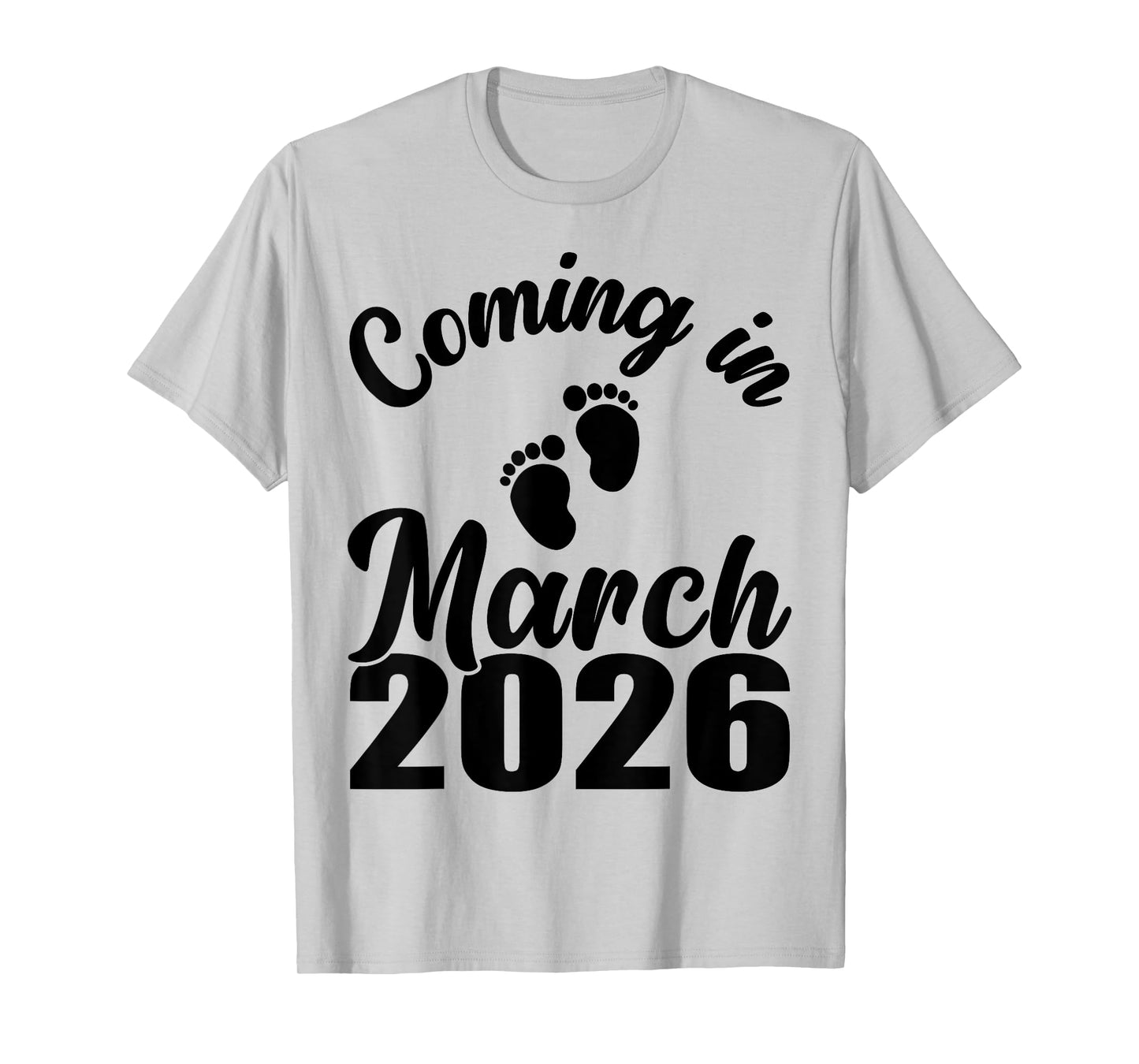 Baby Coming in March 2026 Mom Dad Pregnancy Announcement T-Shirt