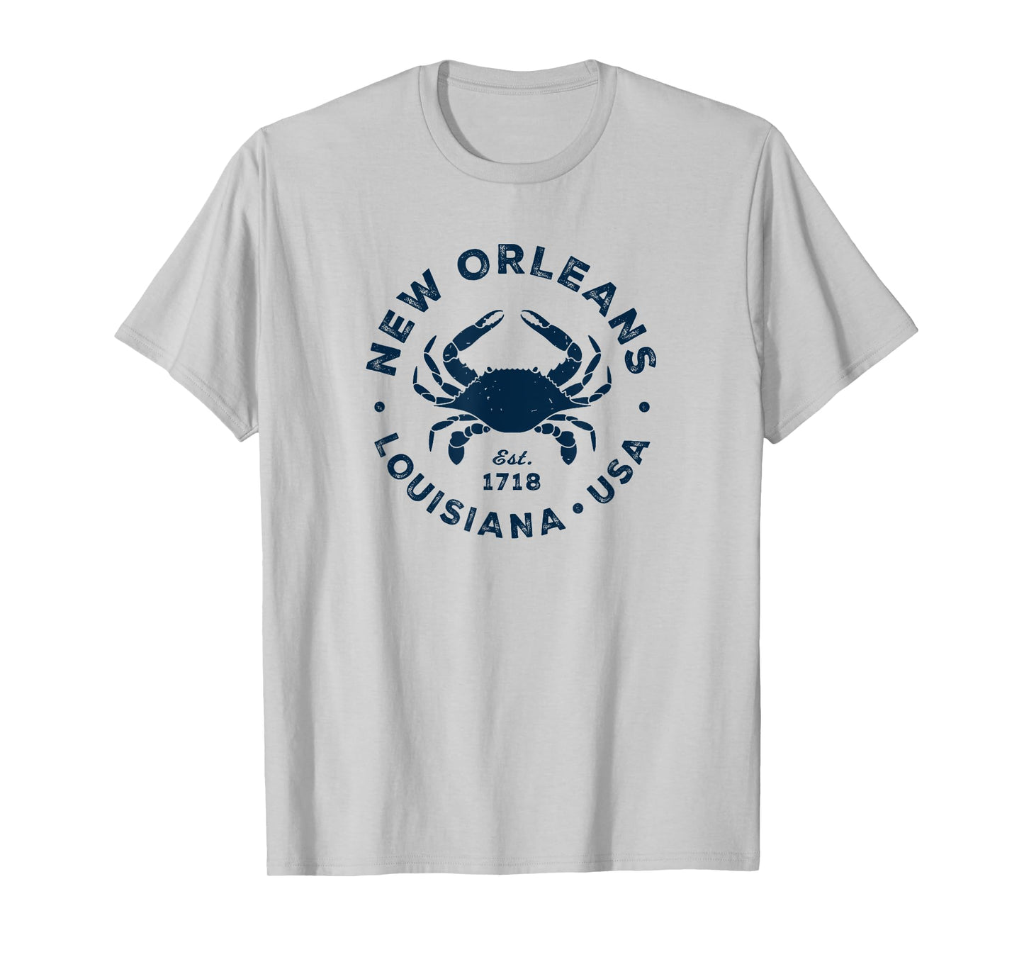 New Orleans Louisiana Vintage Blue Crab Vacation Souvenir T-Shirt