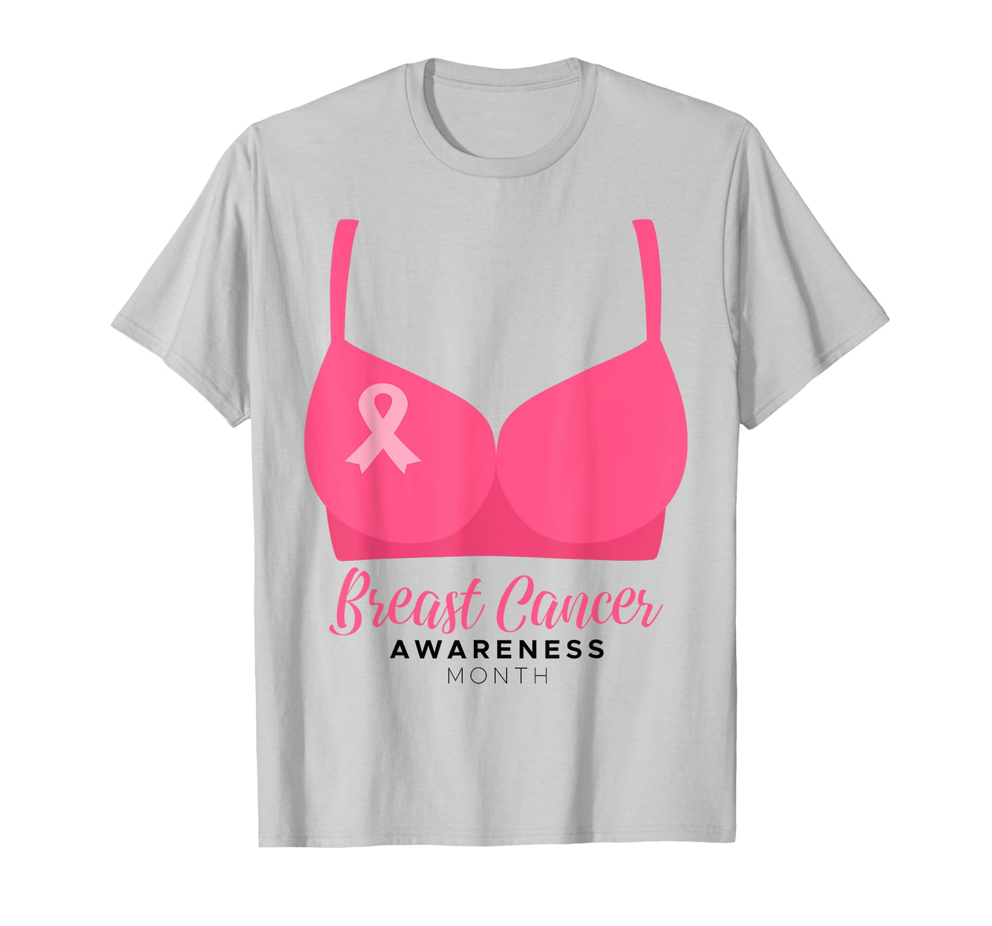BRA Breast Cancer Awareness Month Wear Pink Ribbon October T-Shirt