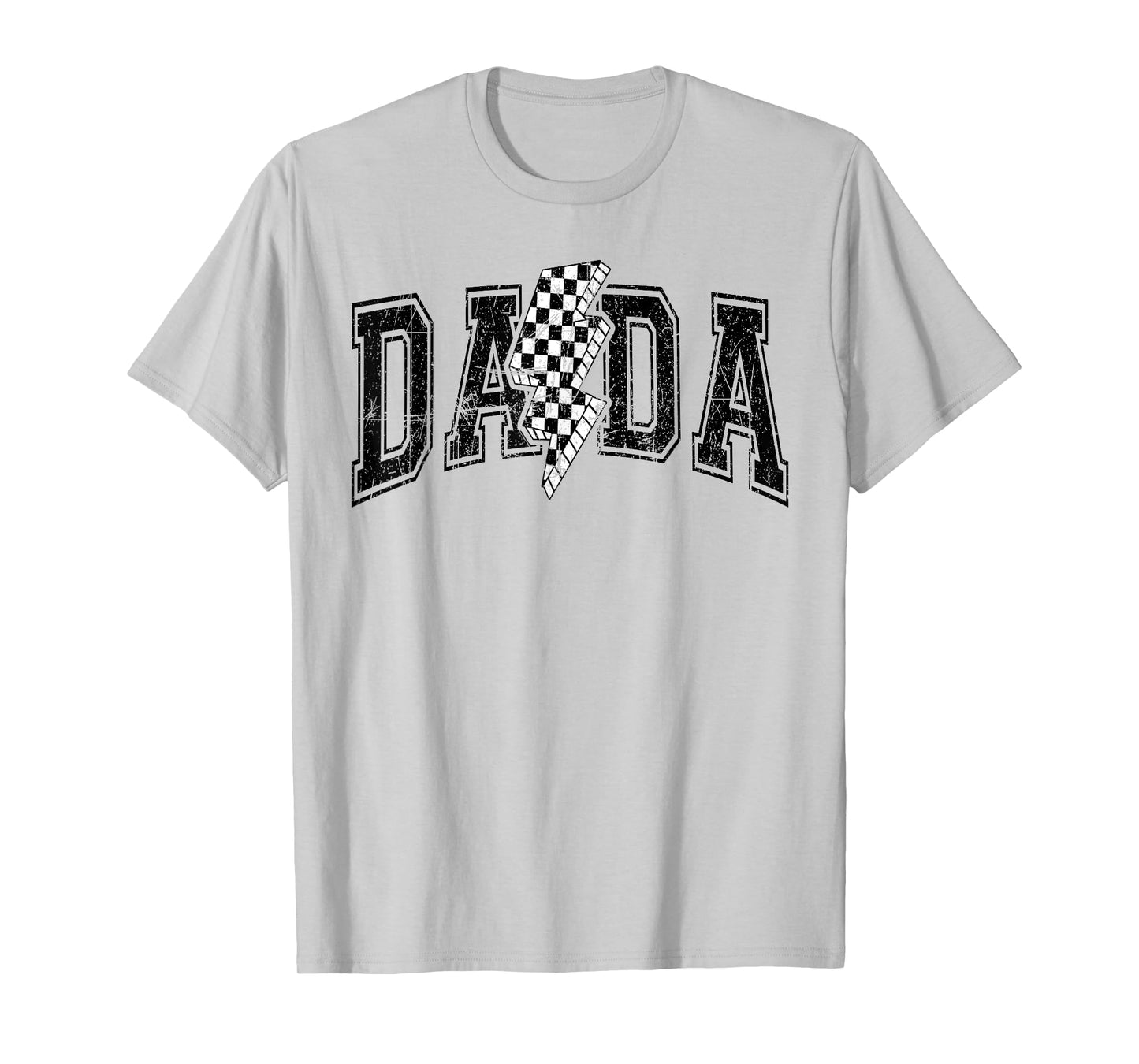 Dada Lightning Bolt Checkered Father's Day Dad Grandpa T-Shirt