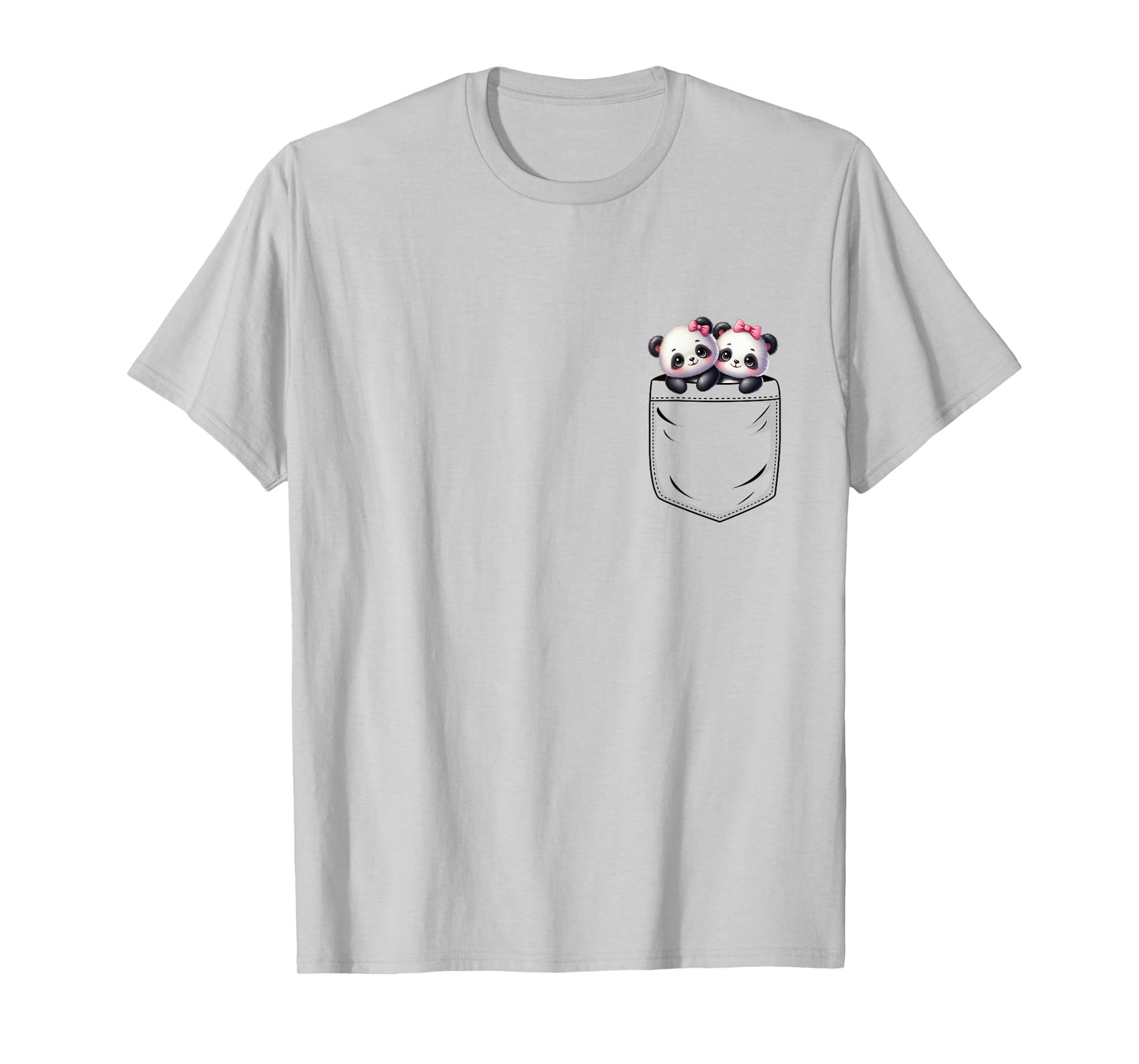 Panda Lovers Cute Funny Baby Pandas In Pocket T-Shirt