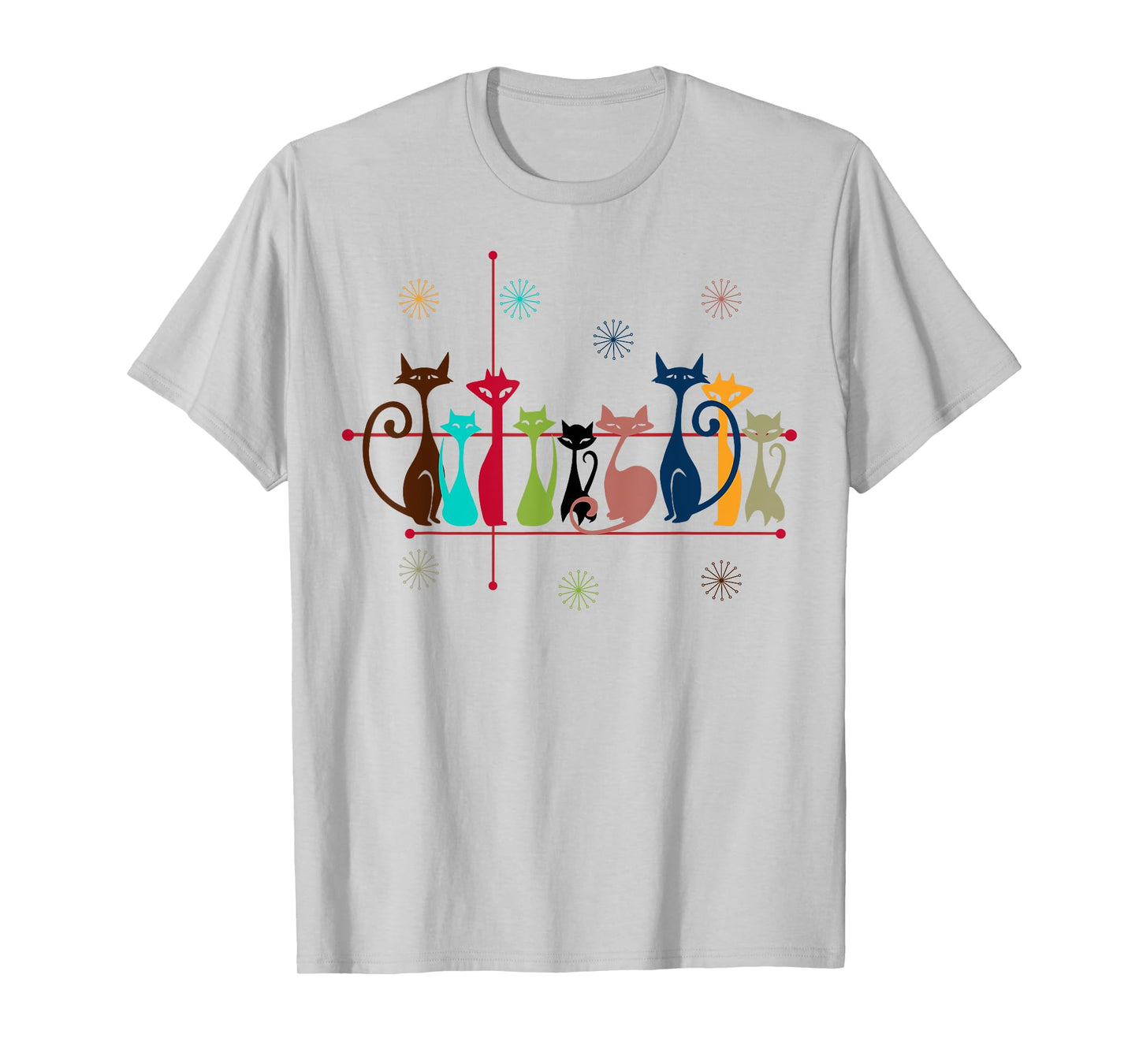 Vintage Retro Cat Gifts: 50s 60s Style Cat Dad & Mom T-Shirt