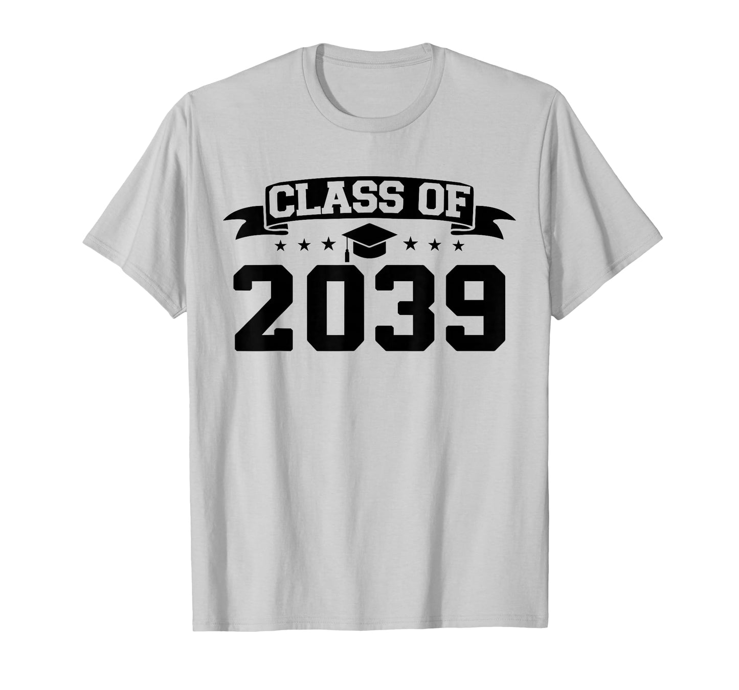 Class of 2039 Grow With Me Graduation Handprint On Back T-Shirt