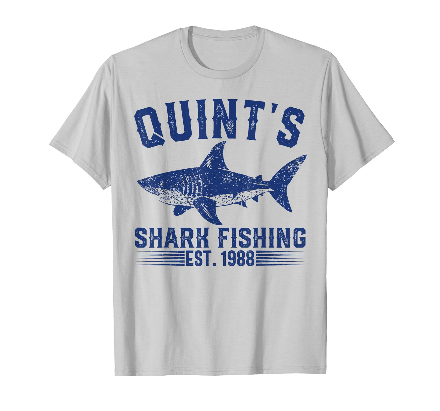 Vintage Quint's Shark Fishing 1988 Retro Fisher Birthday T-Shirt