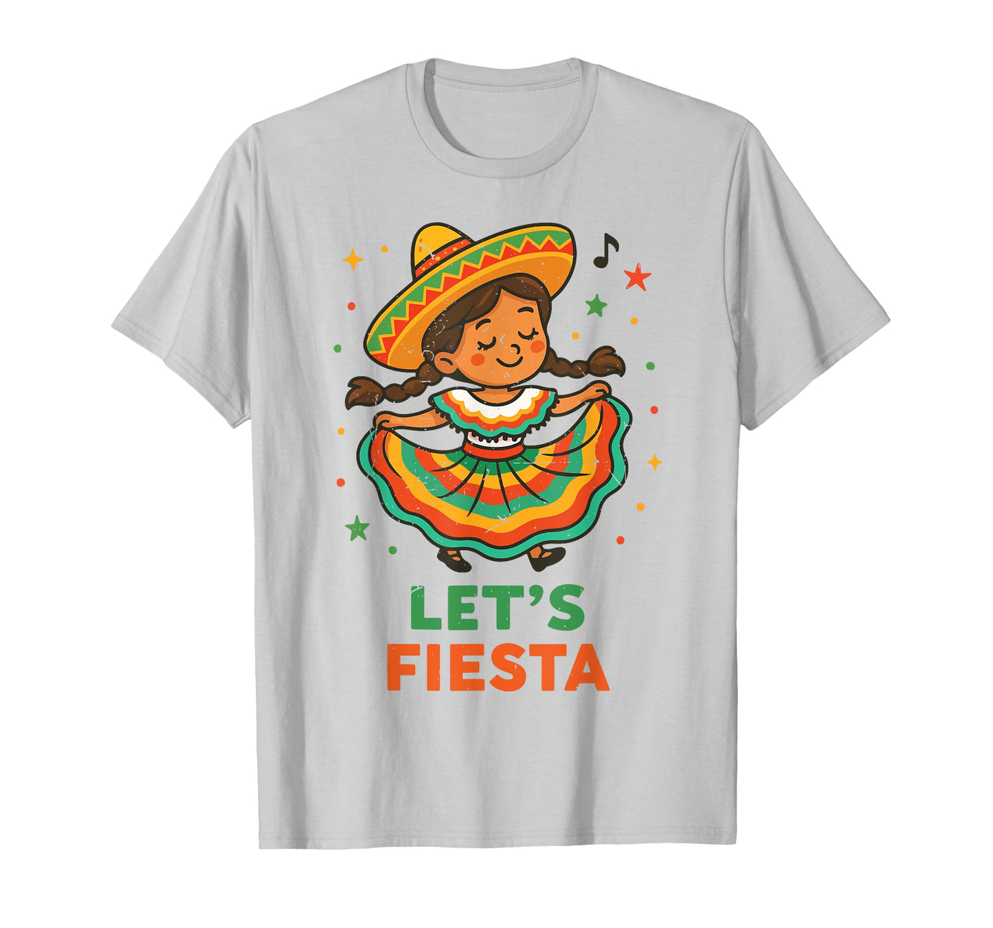 Lets Fiesta Funny Mexican Girl Toddler Cinco De Mayo T-Shirt