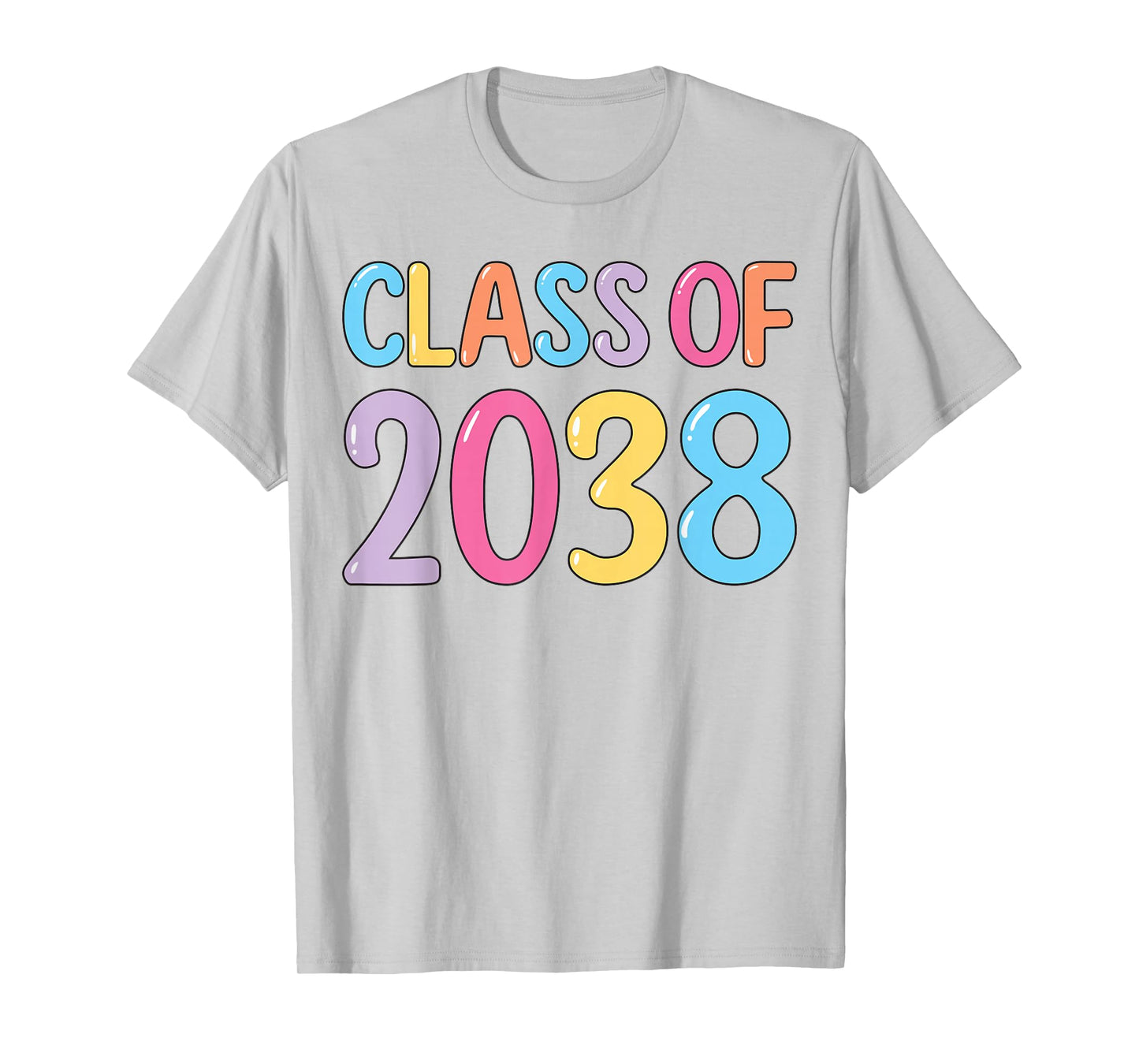Class of 2038 Grow With Me K to 12 Grade Handprints On Back T-Shirt