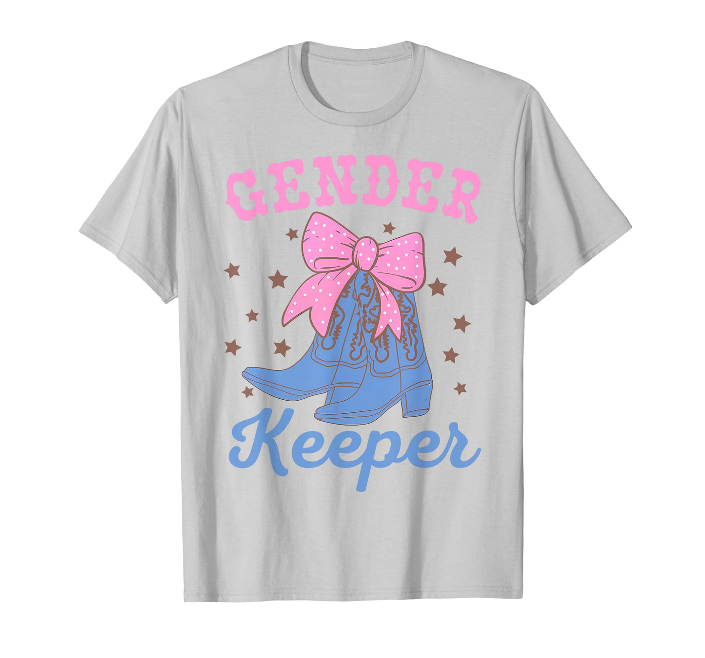 Boots Or Bows Gender Keeper Of The Gender Reveal Family T-Shirt