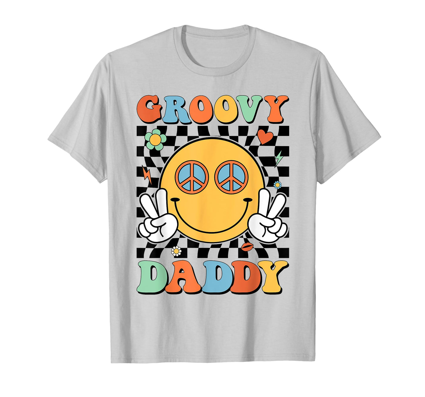 Groovy Daddy Matching Family 70s 80s Retro Hippie Costume T-Shirt