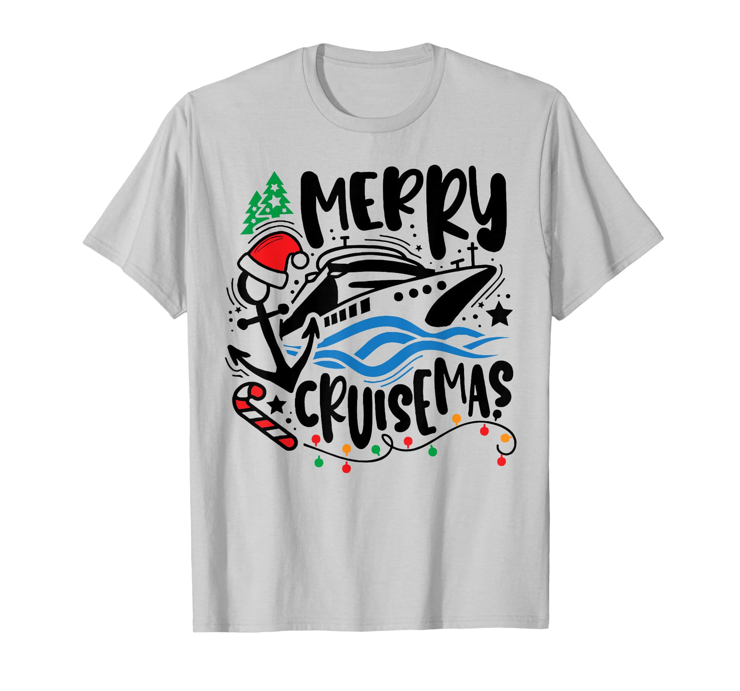 Merry Cruisemas Ugly Christmas Xmas Santa Cruise Girls Boys T-Shirt