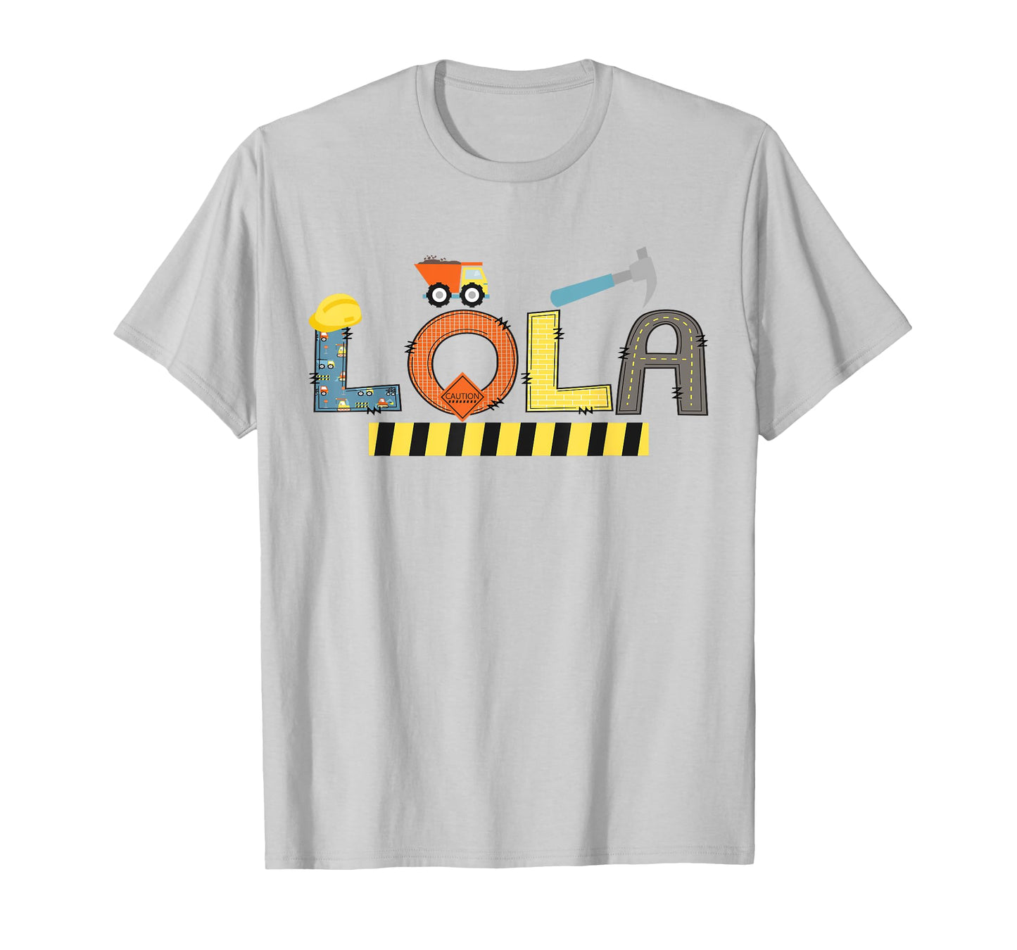 Lola Construction Birthday Kids Family Matching T-Shirt
