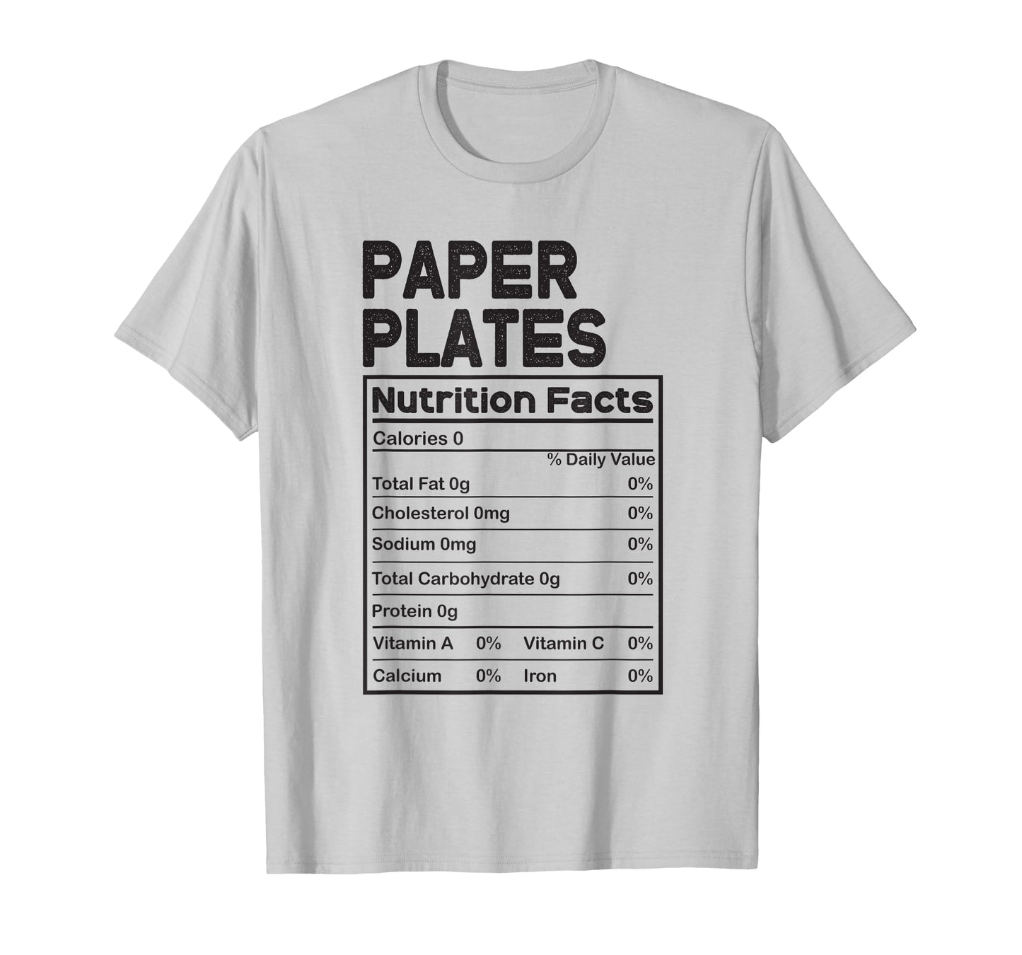 Thanksgiving Pjs for Family Paper Plates Nutrition Facts T-Shirt
