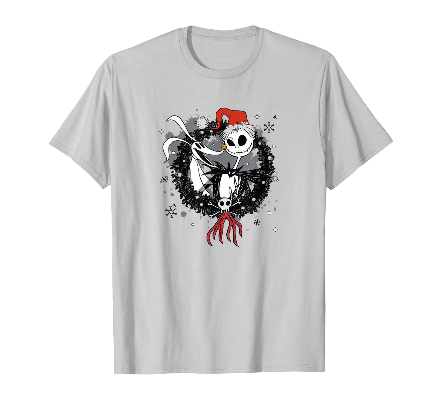 Disney The Nightmare Before Christmas Jack & Zero Wreath T-Shirt