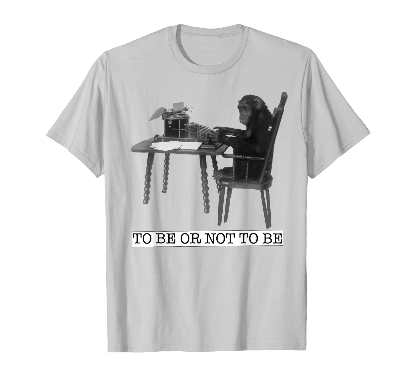 Infinite Monkey Theorem Monkey on Typewriter Maths Geek T-Shirt