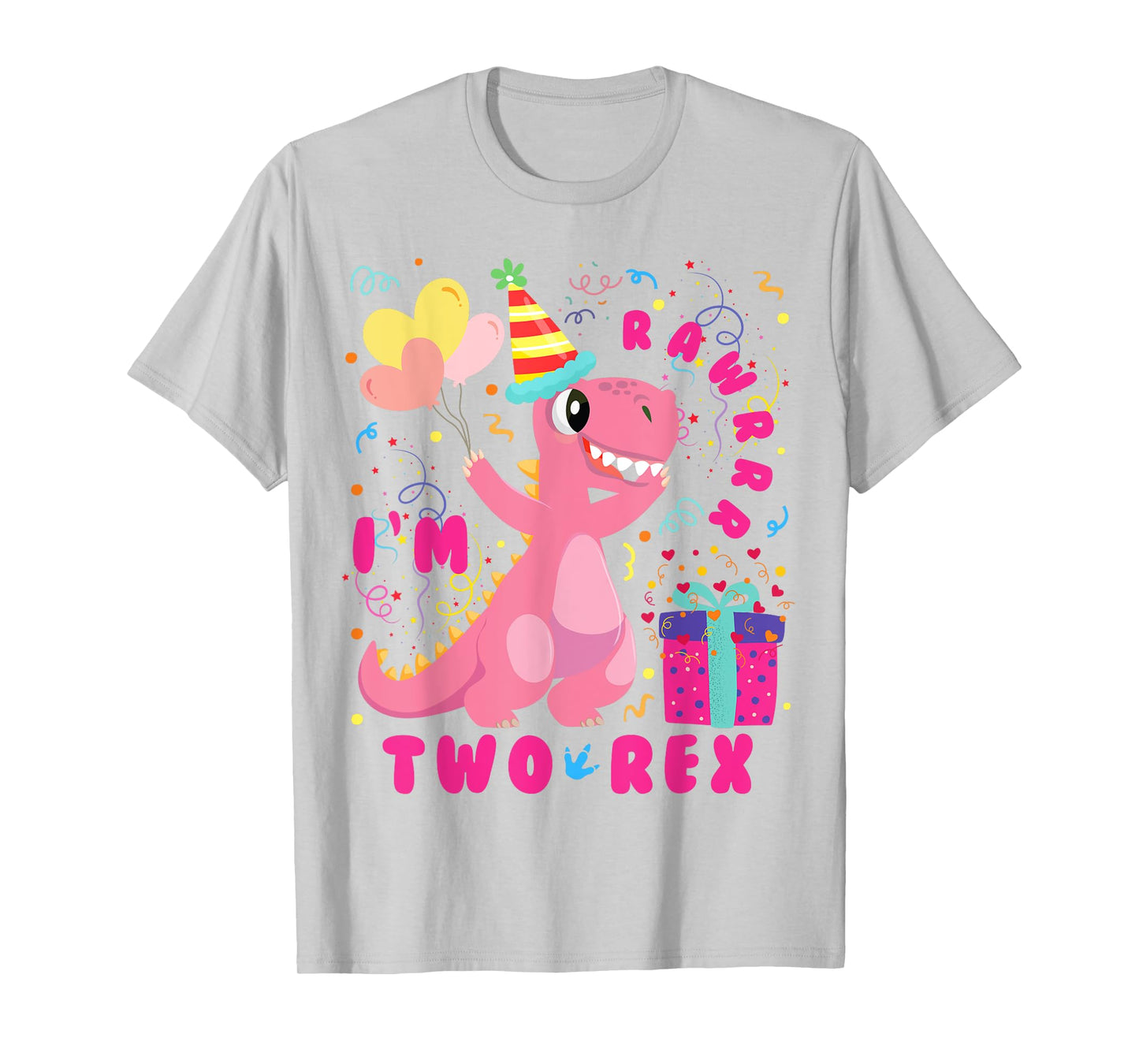 Girl 2nd Birthday Two Rex Second 2 Year Old Dinosaur match T-Shirt