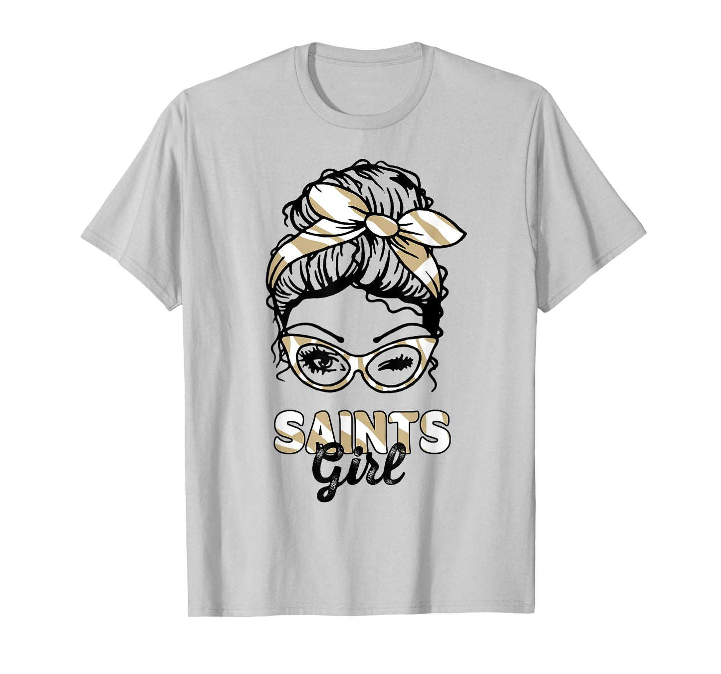 Saints Girl Messy Bun T-Shirt