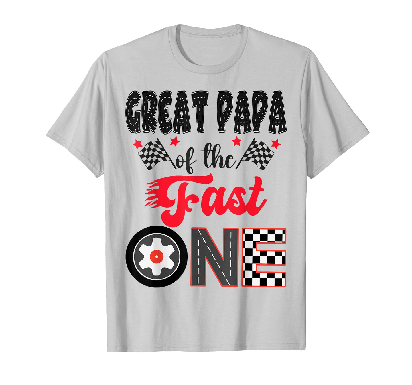 Great Papa Of The Fast One Car Racing Dad 1St Birthday Boy T-Shirt