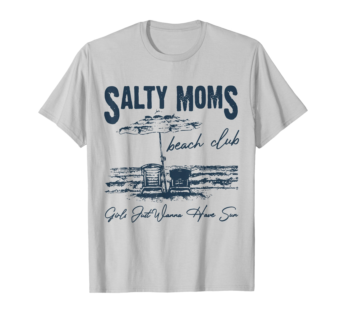 Retro Salty Moms Beach Club T-Shirt